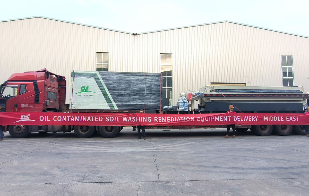 中东地区石油污染土壤淋洗修复设备交付