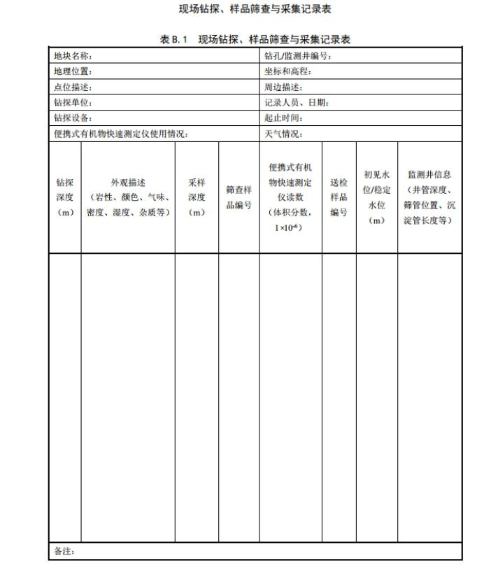 土壤钻探取样事项