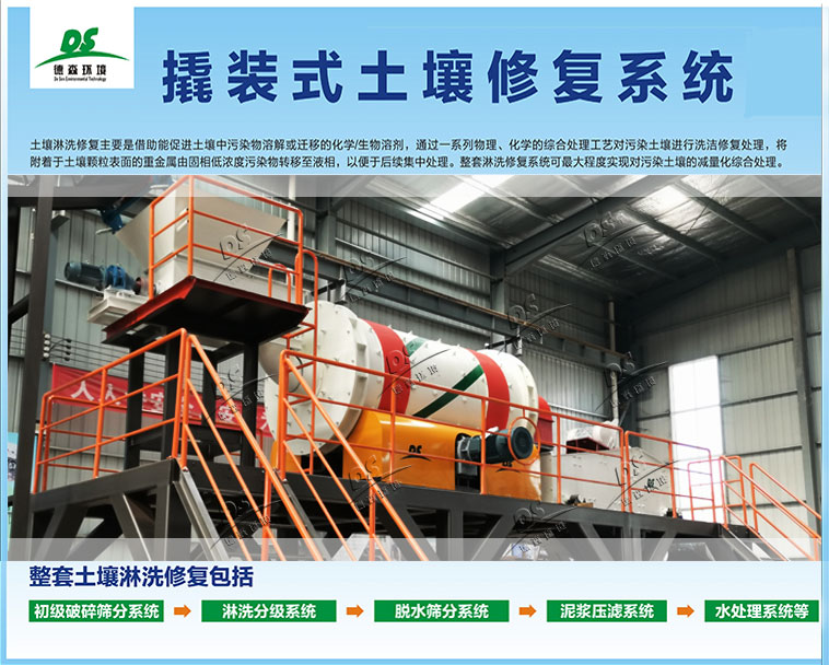 撬装式土壤淋洗修复设备 撬装式土壤淋洗修复设备